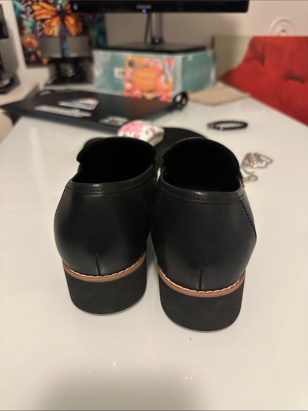 Vionic Black Leather Penny Loafers for Women - Picture 4 of 4